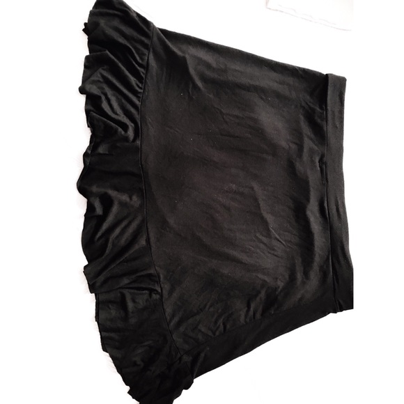 Boohoo Plus Black Ruffle Skater Skirt - Picture 3 of 4